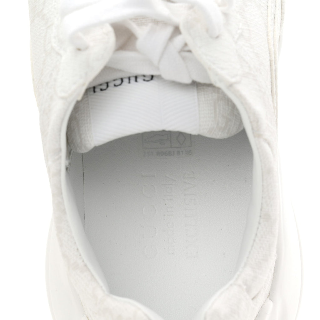 GG Supreme Monogram Womens Rhyton Sneakers 35 White