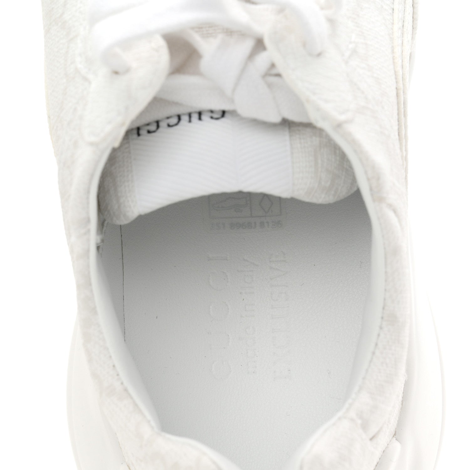 GG Supreme Monogram Womens Rhyton Sneakers 35 White