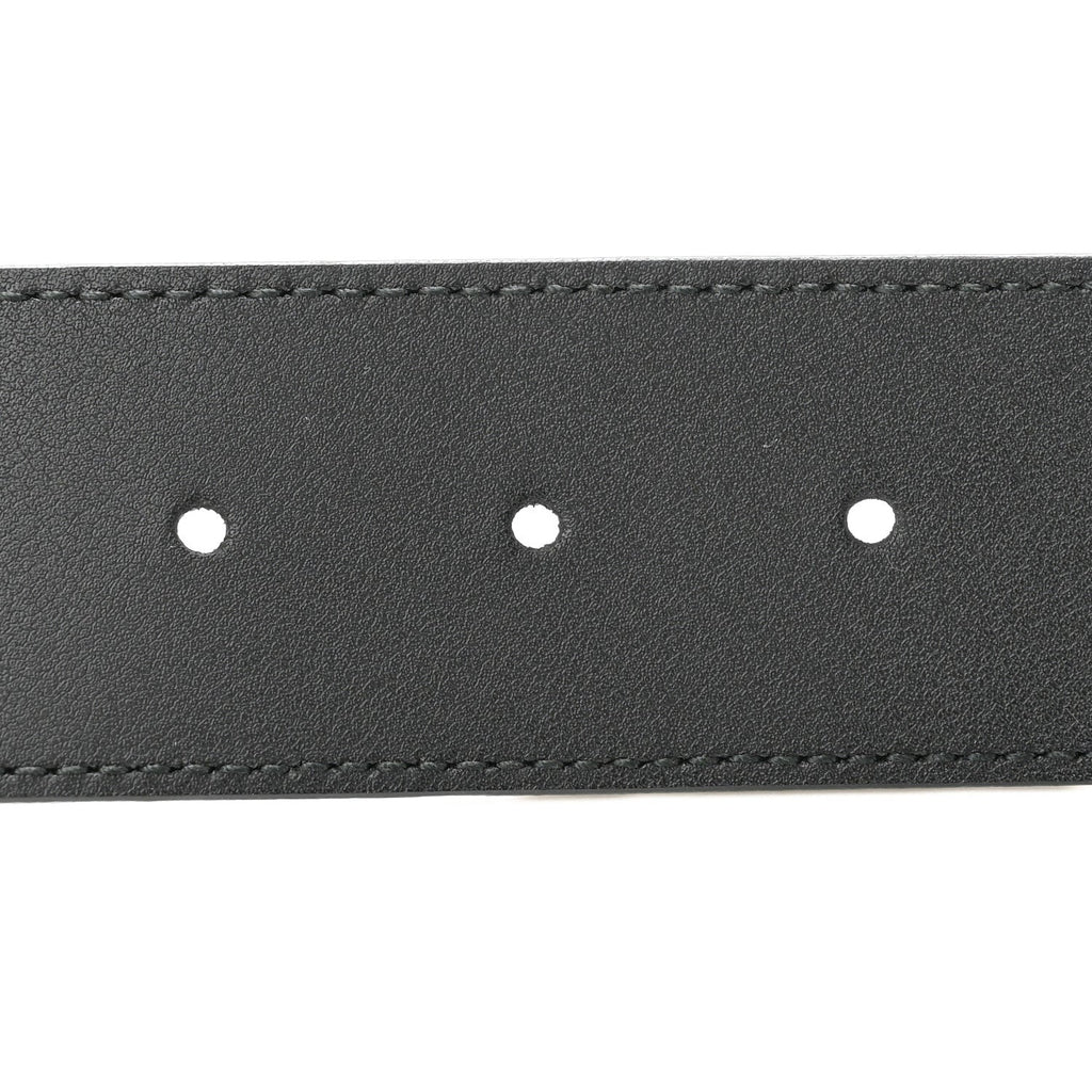 Moon Calfskin Pearl Double G 40mm Belt 90 36 Black Cream