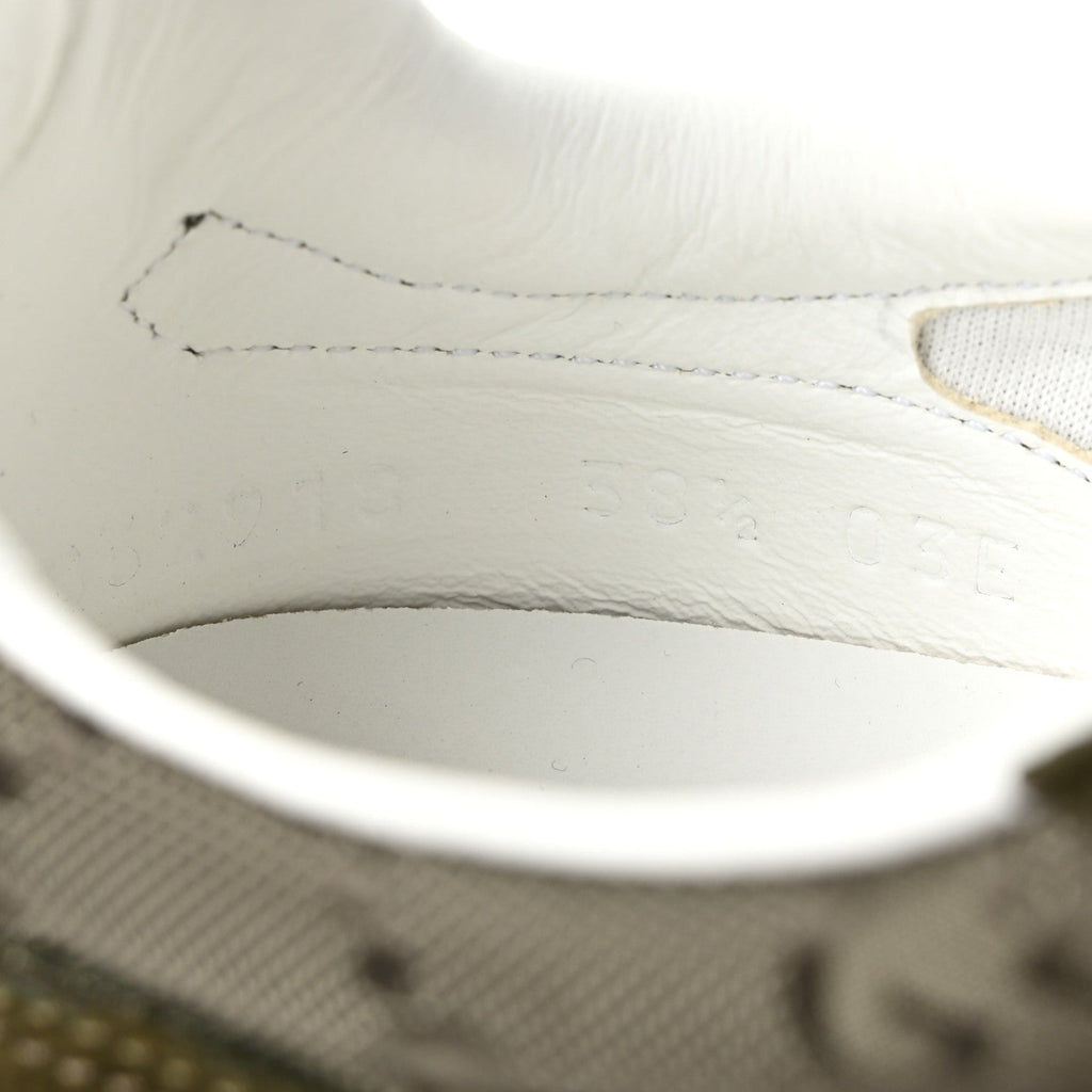 GG Suede Monogram Web Re-Motion Sneakers 38.5 Dark Green