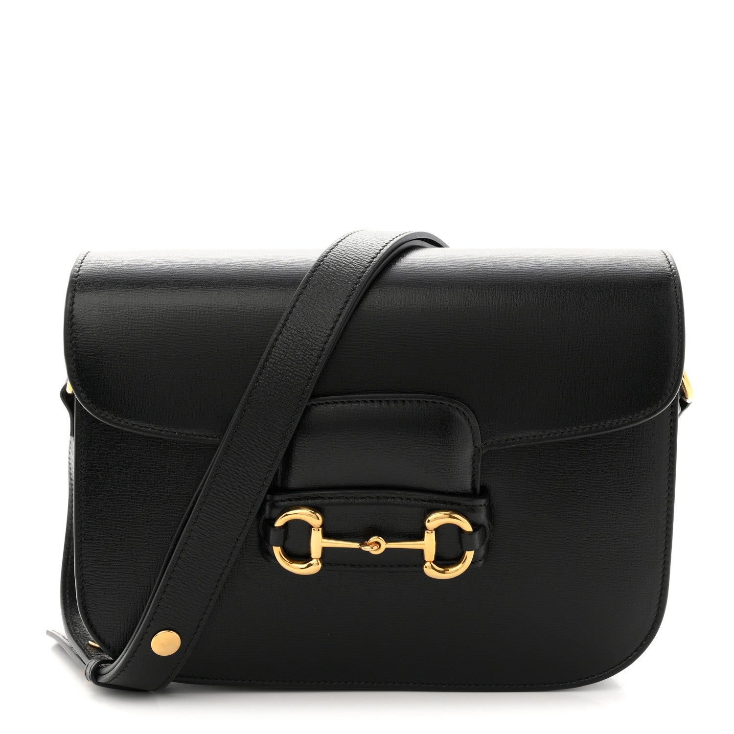 Azalea Calfskin Horsebit 1955 Shoulder Bag Black
