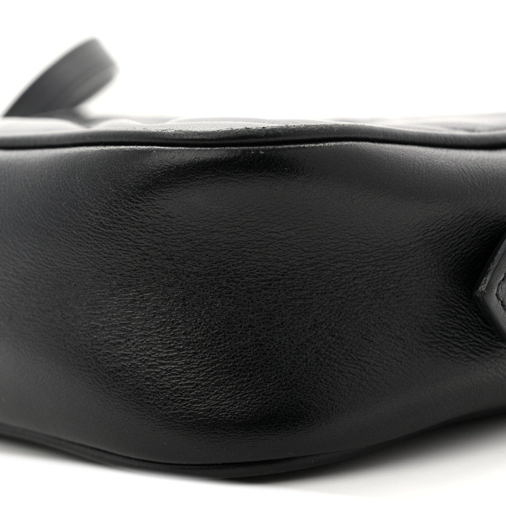 Calfskin Matelasse Mini GG Marmont Chain Shoulder Bag Black