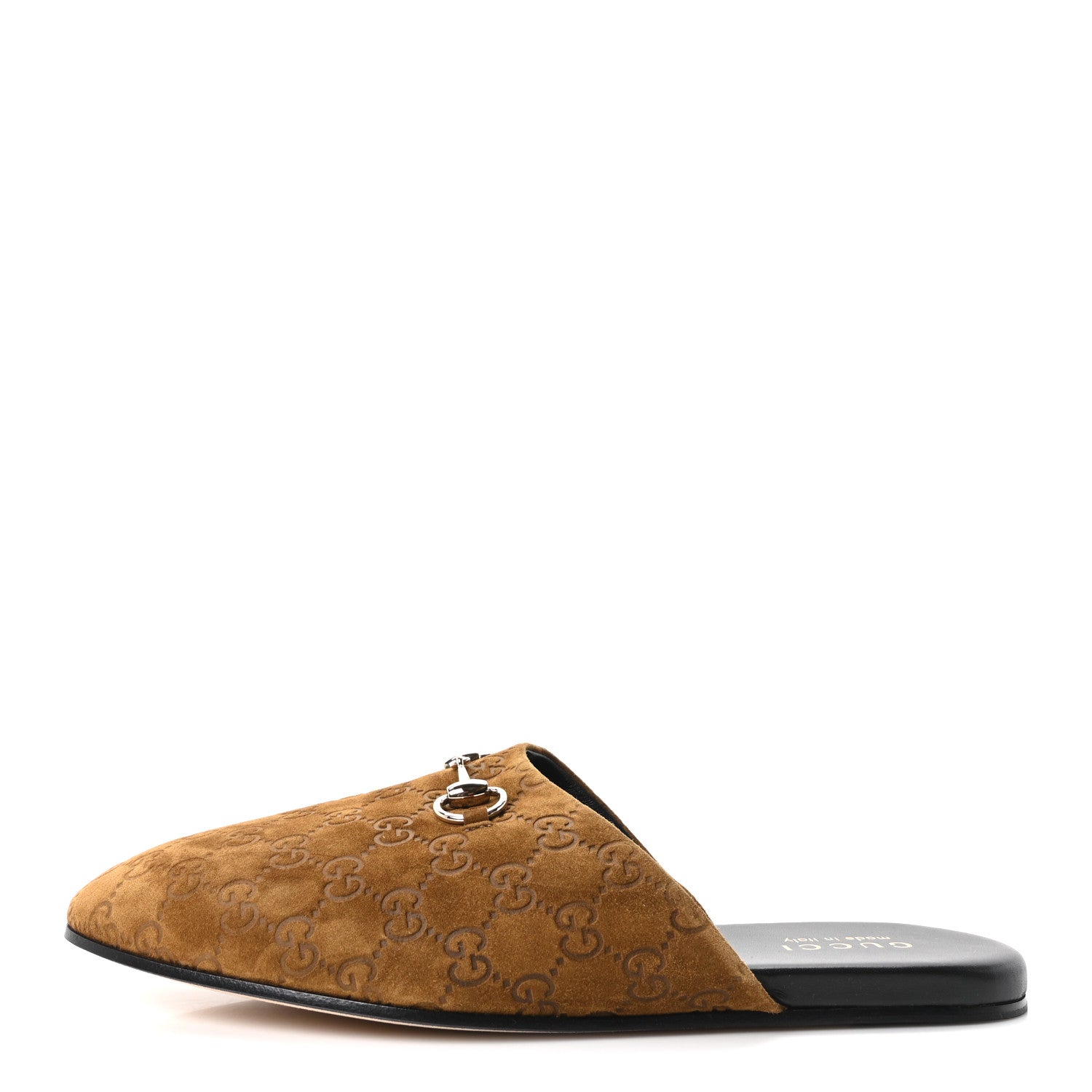 Suede Cachemire Monogram Mens Princetown Slippers 10 Pepper Brown