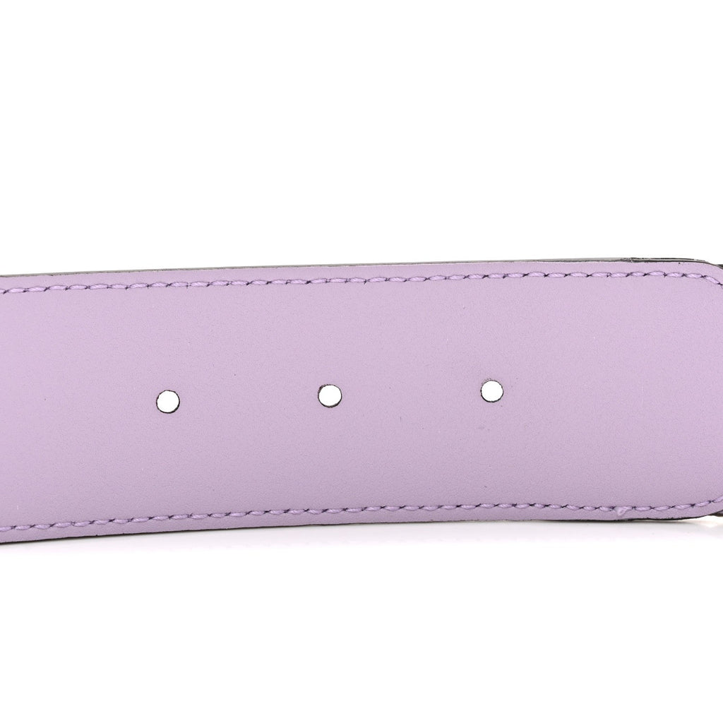 Monogram Jumbo GG Textured Dollar Calfskin Double G Belt 85 34 Beige Lapis
