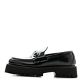 Cordovan Lux Womens Horsebit 45mm Platform Loafers 38.5 Black