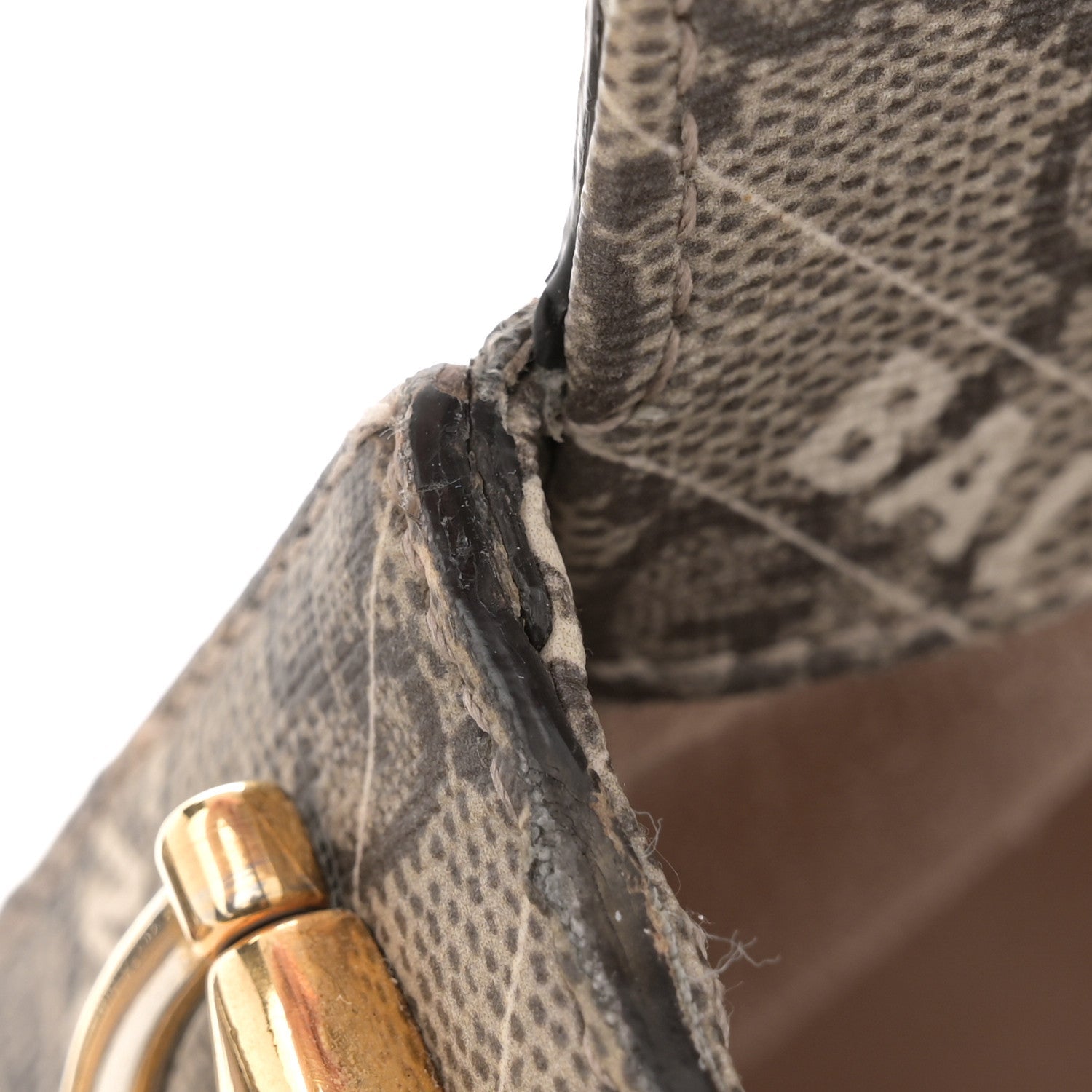 X BALENCIAGA GG Supreme Monogram Web Logo Print Mini Horsebit 1955 Shoulder Bag Beige Ebony