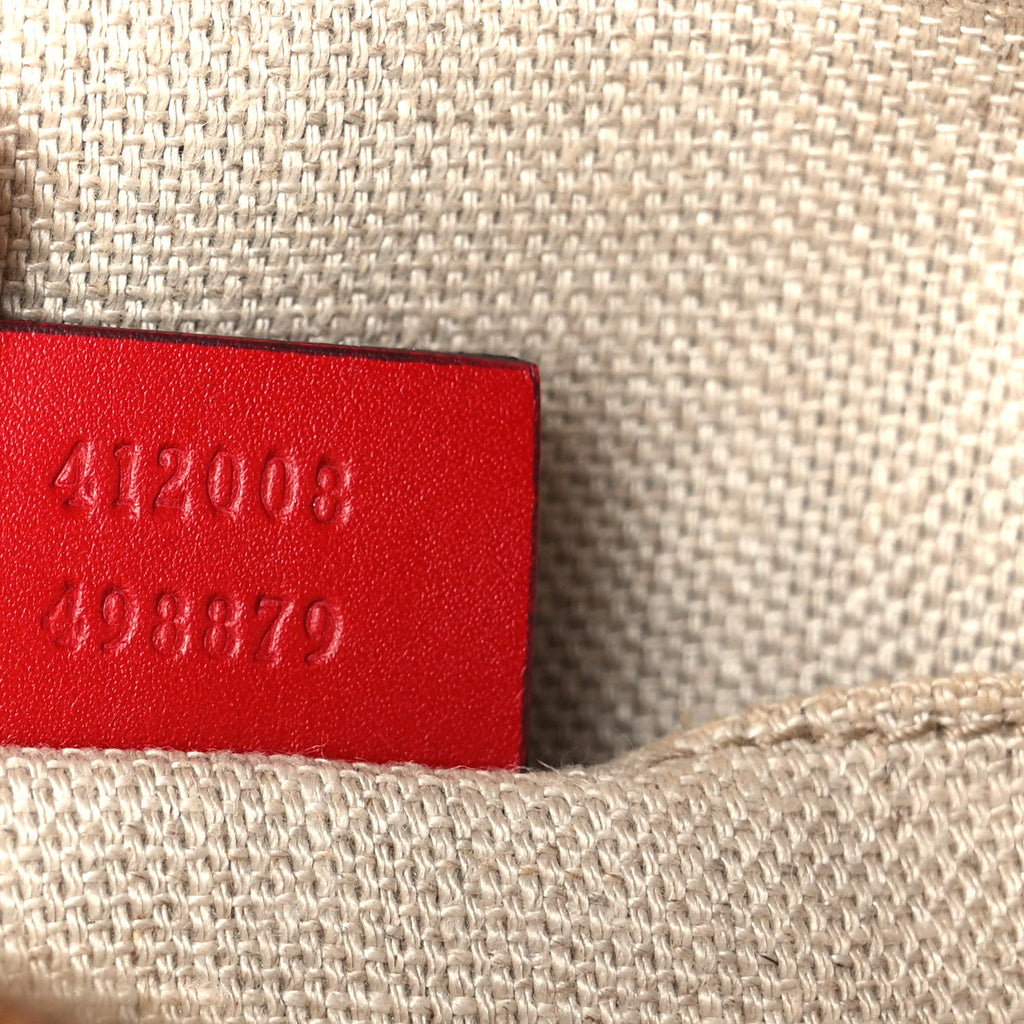 Calfskin Web Small Webby Bee Shoulder Bag Red