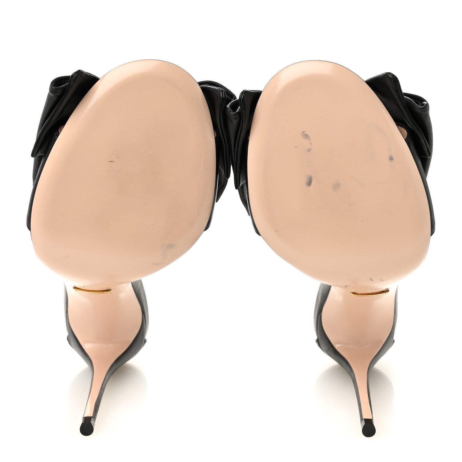 Nappa Ilse Pleated Bow Sandals 39 Black