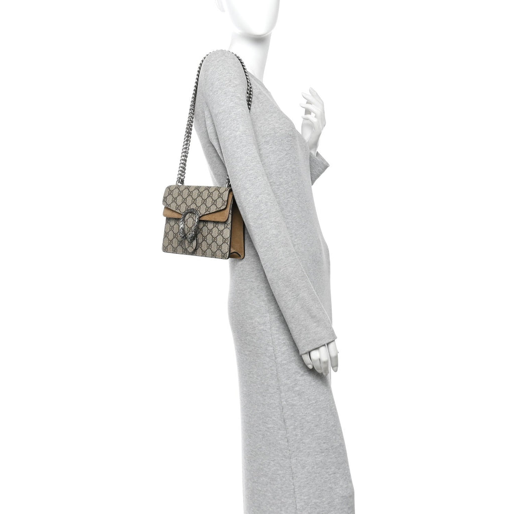GG Supreme Monogram Mini Dionysus Shoulder Bag Taupe