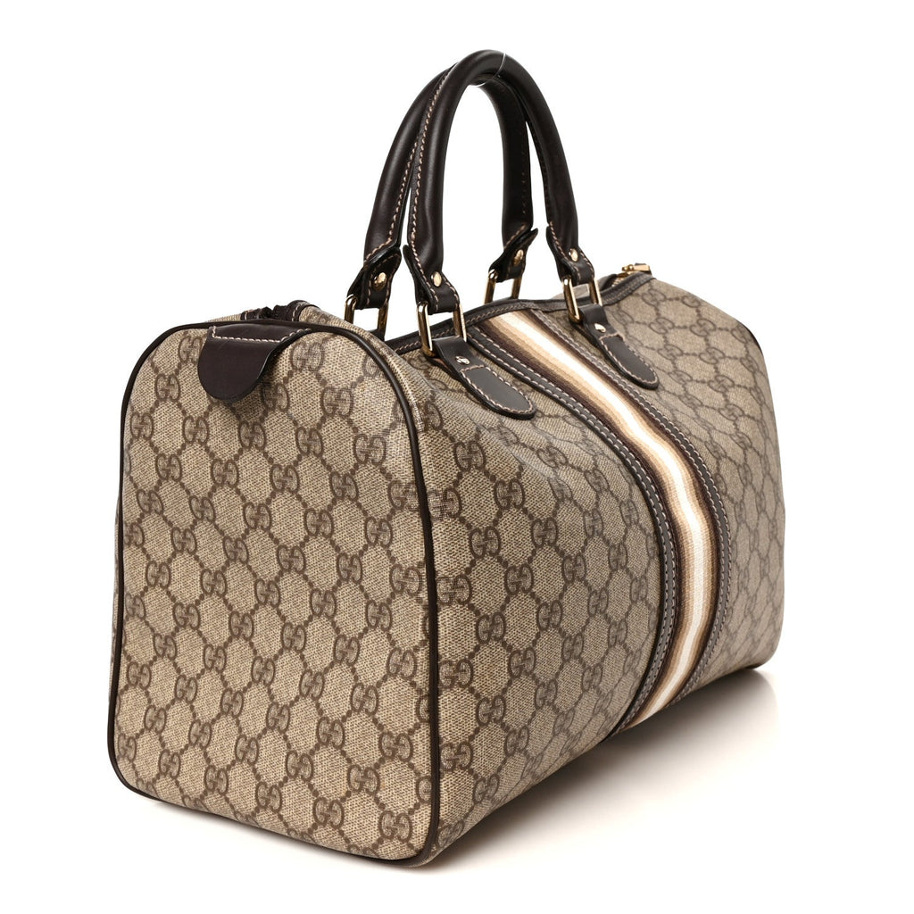 GG Plus Monogram Web Medium Joy Boston Dark Brown