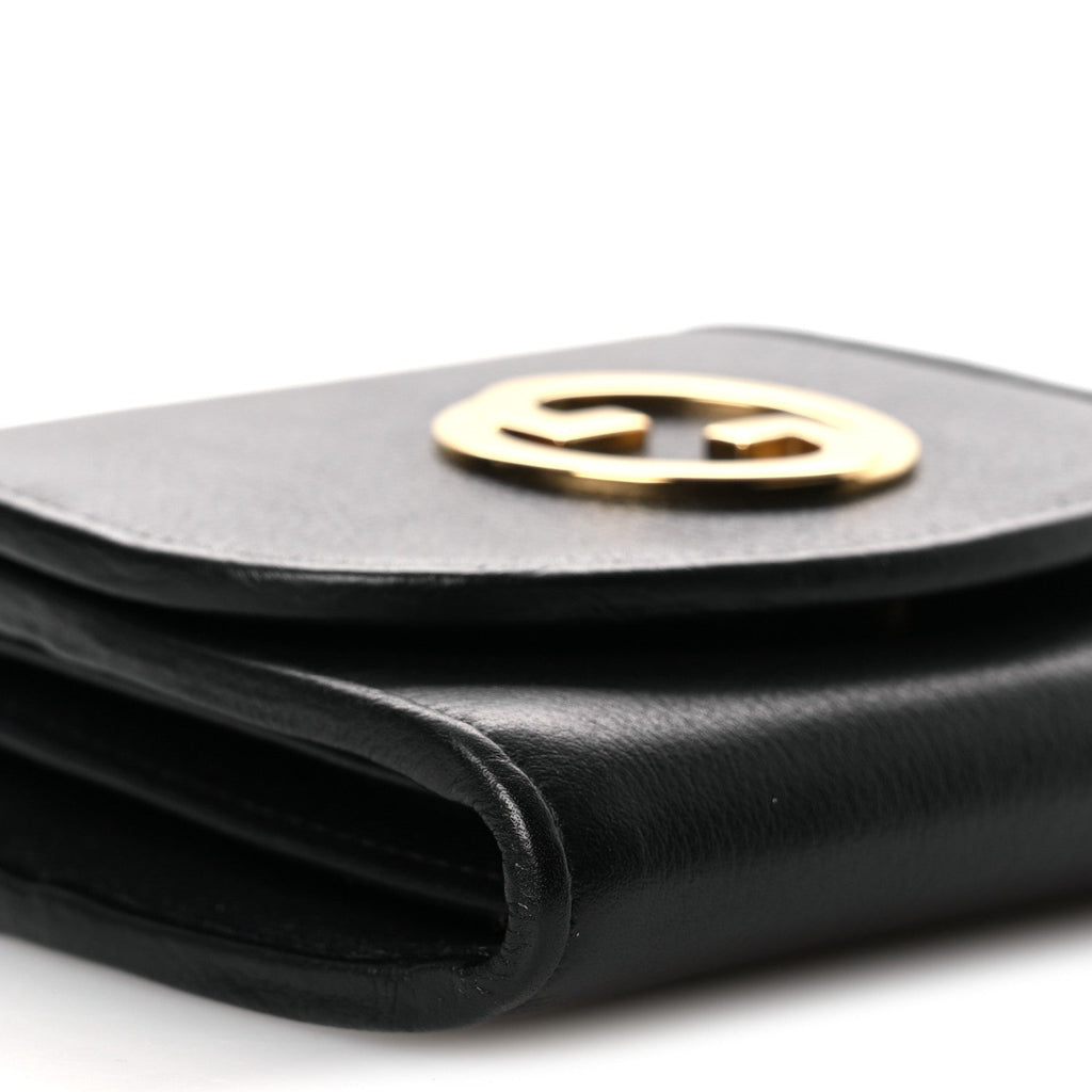 Roxy Calfskin Medium Blondie Chain Wallet Black