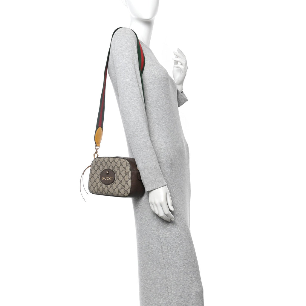 GG Supreme Monogram Web Neo Vintage Shoulder Bag Beige New Acero Crop