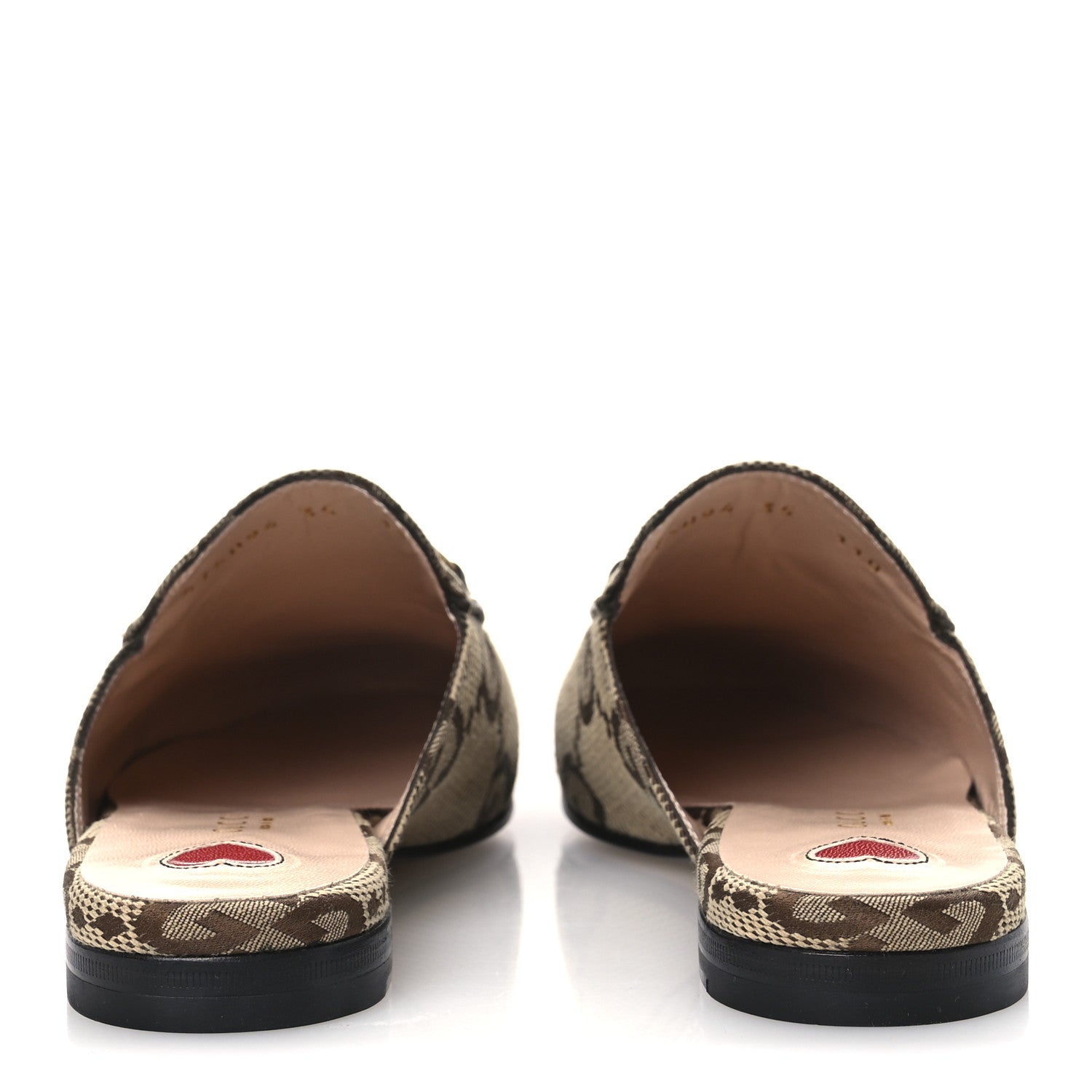 Monogram Jumbo GG Malaga Kid Womens Princetown Slippers 35 Camel Ebony New Acero Beige