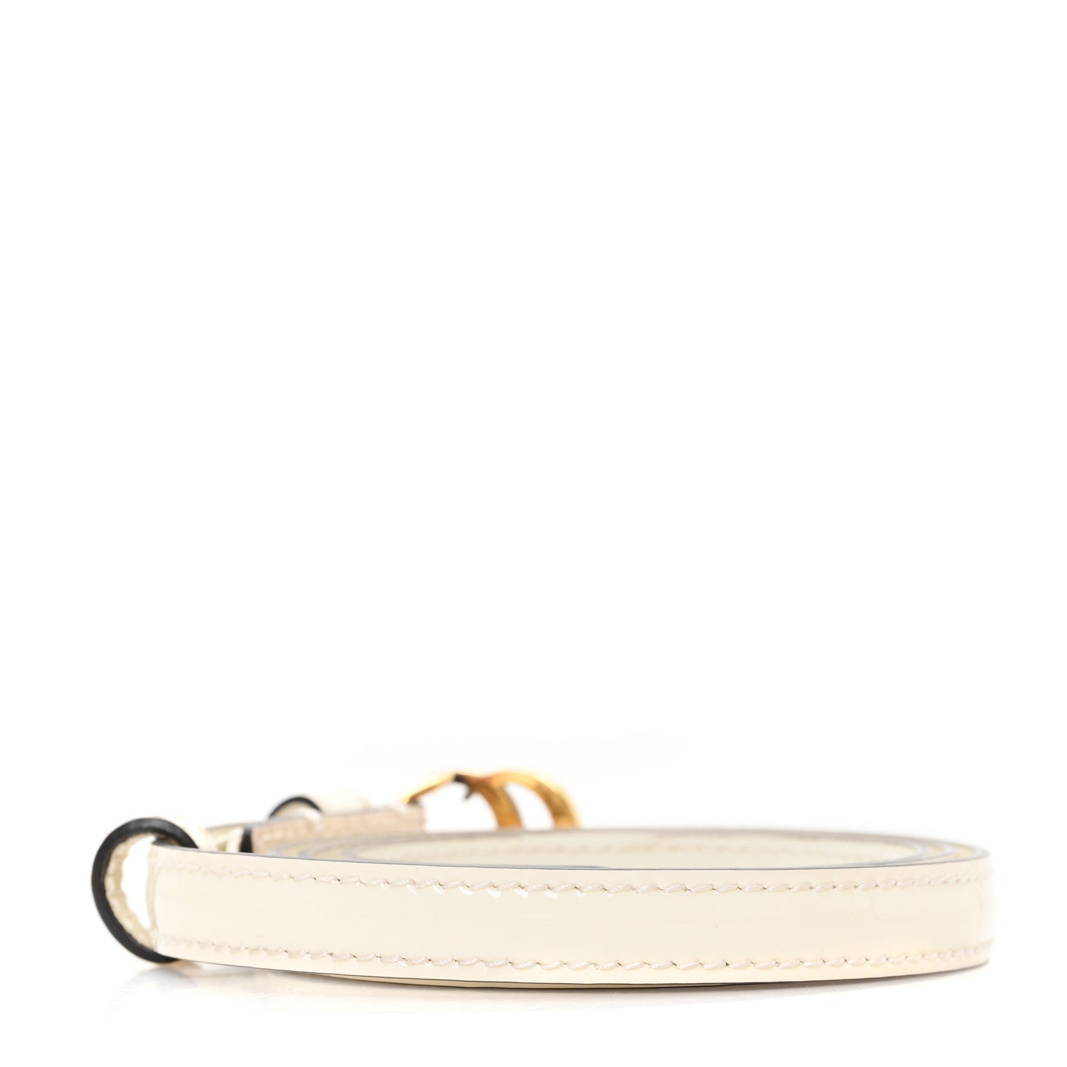 Patent Double G Thin Belt 75 30 Mystic White
