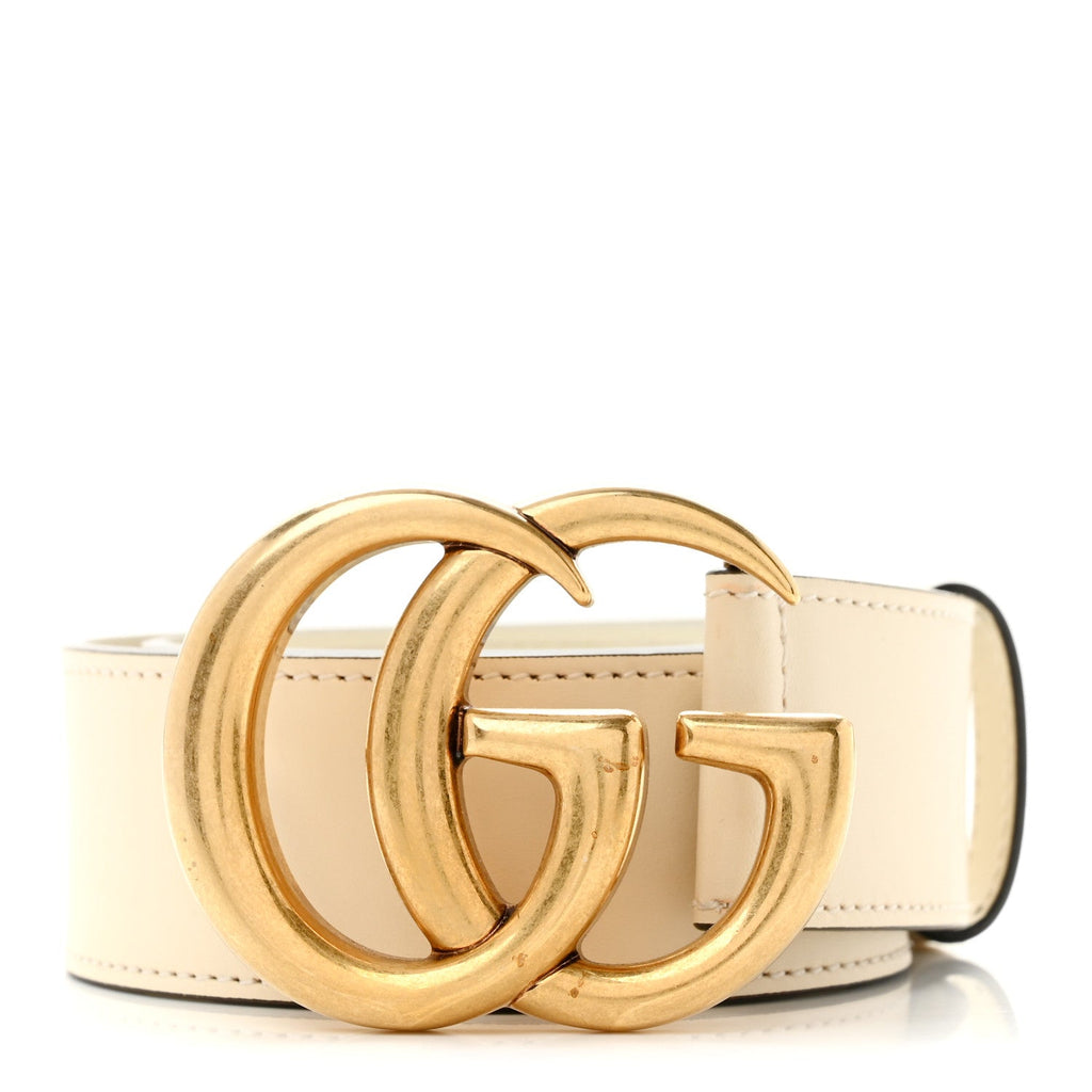 Calfskin Double G 40mm Belt 80 32 Mystic White