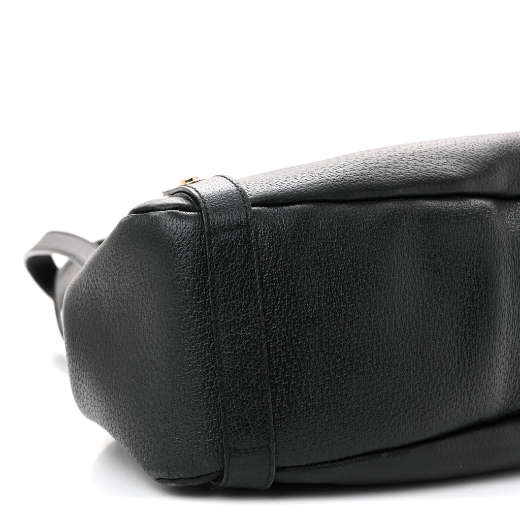 Calfskin Medium Abbey Shoulder Bag Black