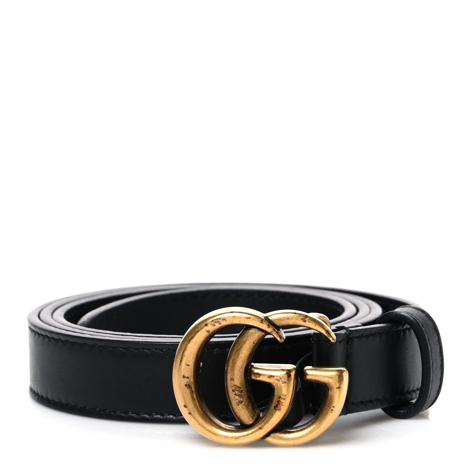 Calfskin Double G 20mm Belt 80 32 Black