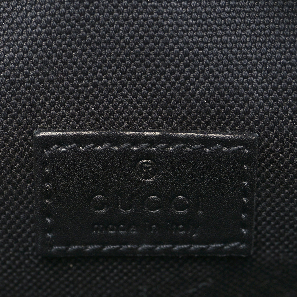 GG Supreme Monogram Appia Calfskin Web Small Camera Messenger Bag Black Grey
