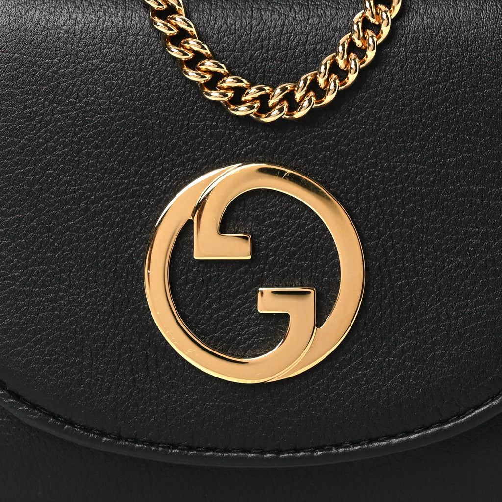 Roxy Calfskin Medium Blondie Chain Wallet Black