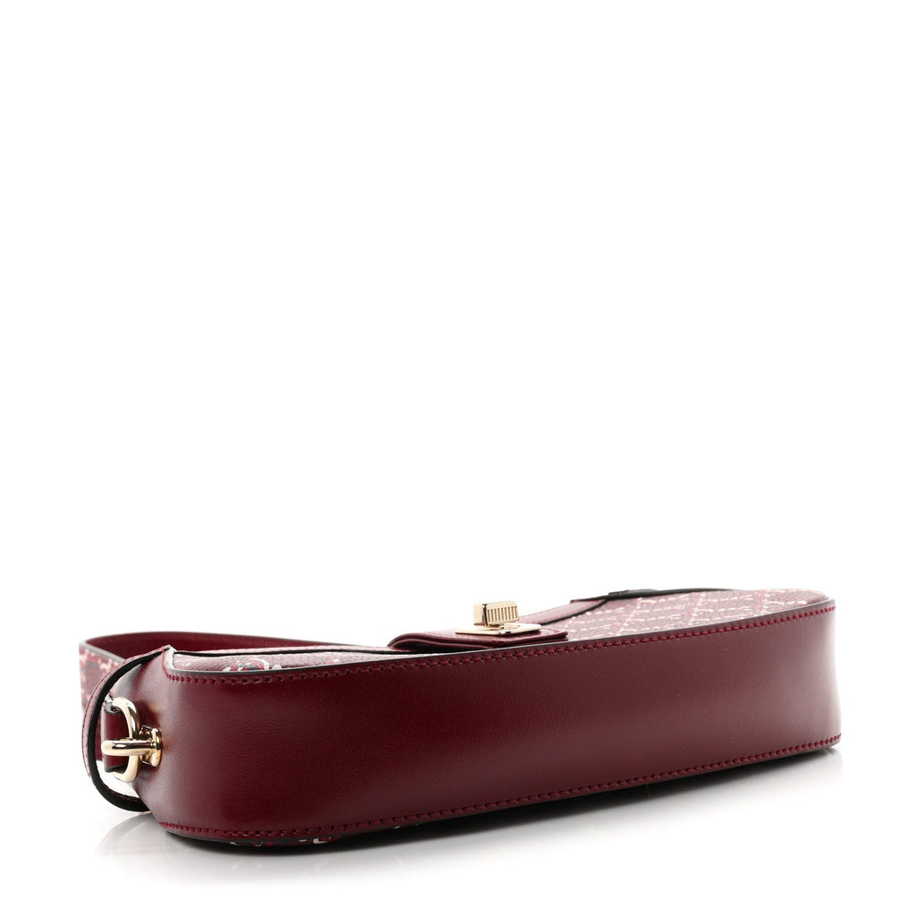 GG Shadow Monogram Mini Moon Side Shoulder Bag Rosso Ancora Red