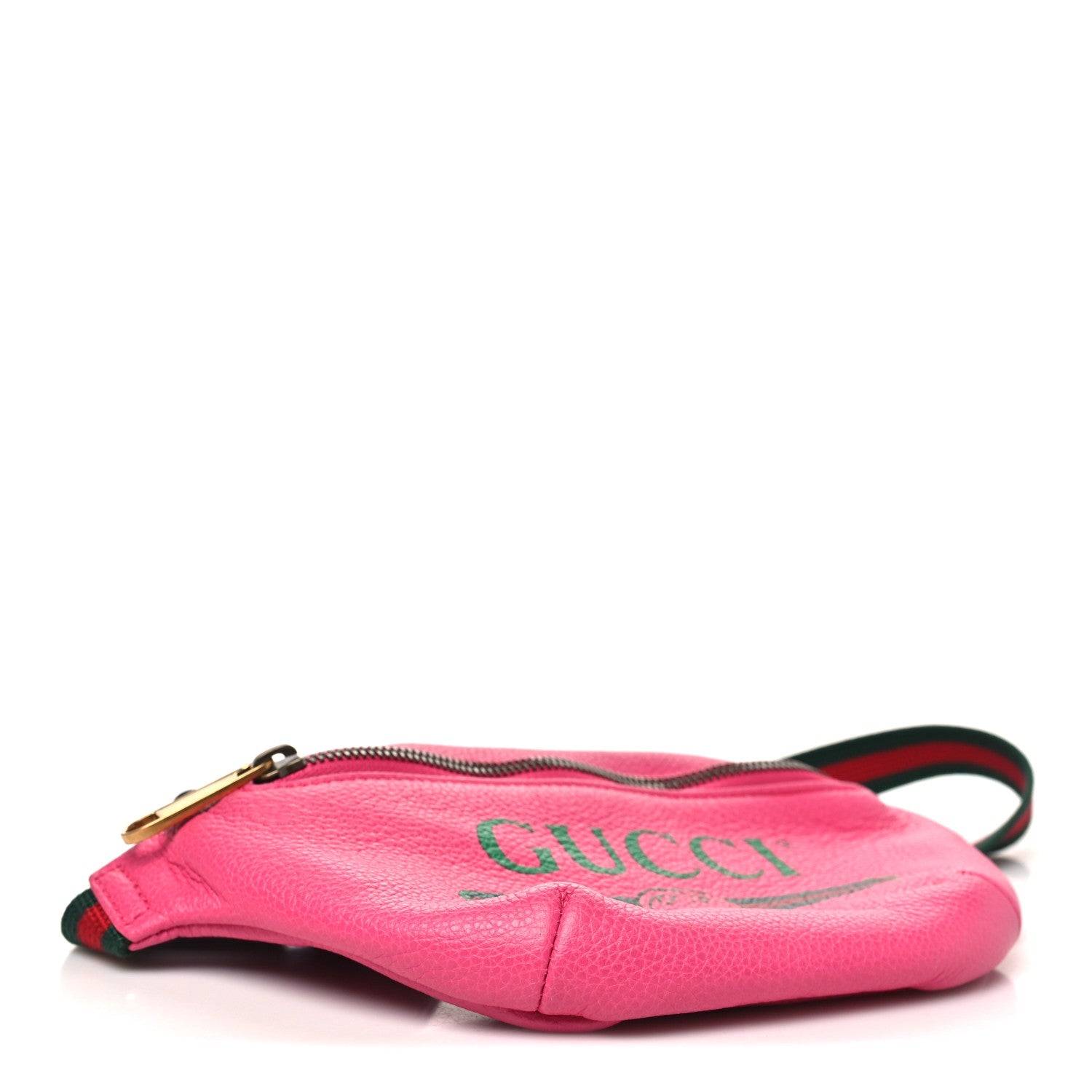 Grained Calfskin Small Logo Belt Bag Box Pink Green