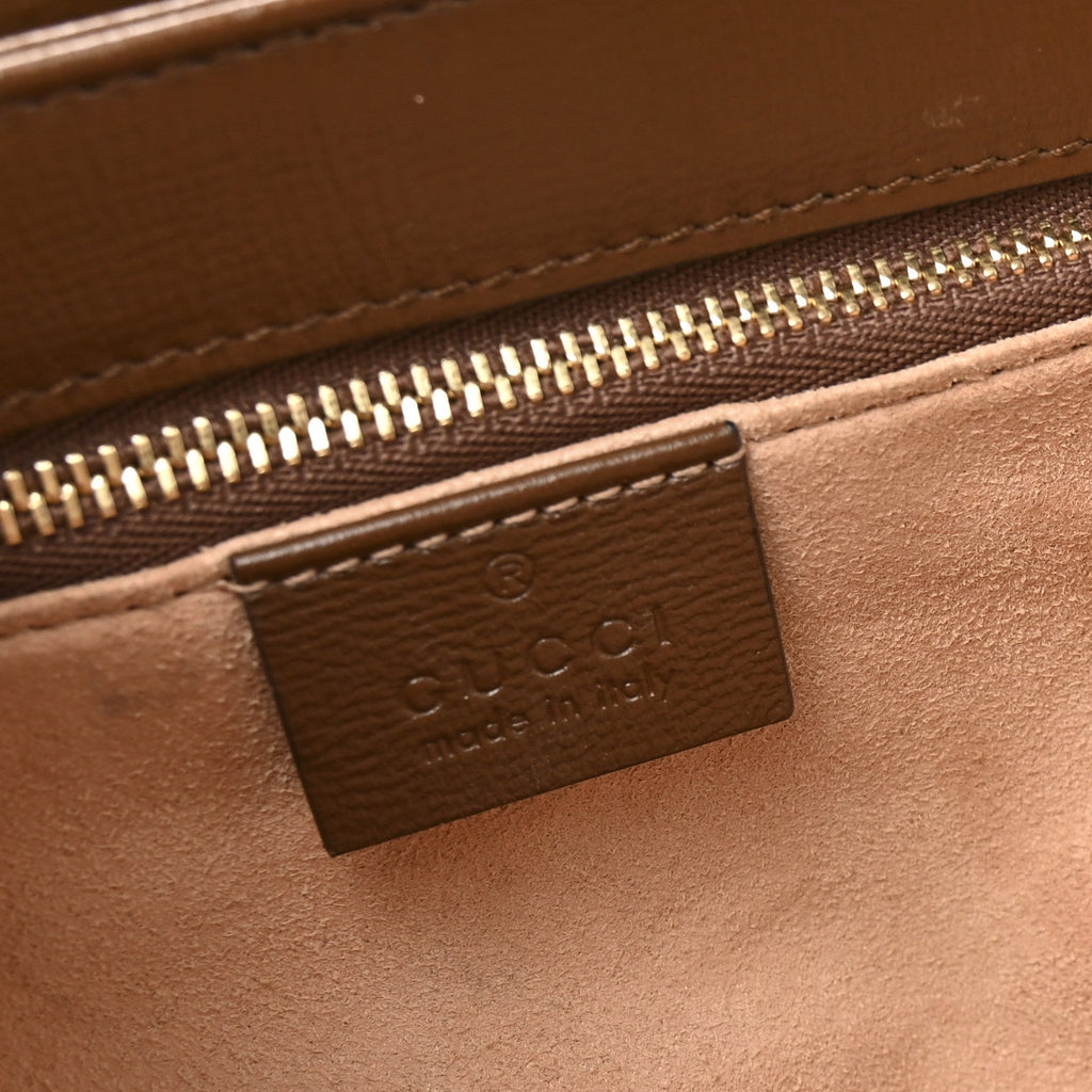 Azalea Calfskin Horsebit 1955 Shoulder Bag Brown Sugar