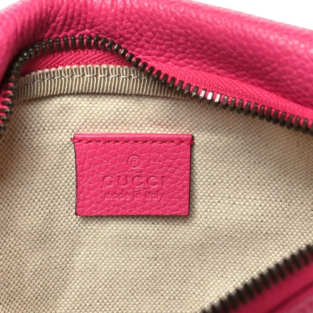 Grained Calfskin Small Logo Belt Bag Box Pink Green