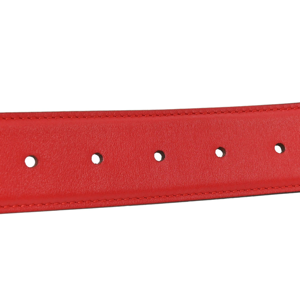 Guccissima Signature Interlocking G 37mm Belt 105 42 Hibiscus Red