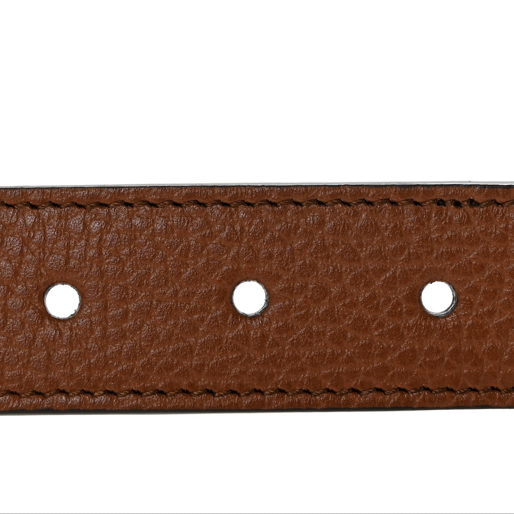 New Denim GG Monogram Dollar Calfskin Belt 65 26 Blue Tea Cuir Epilog