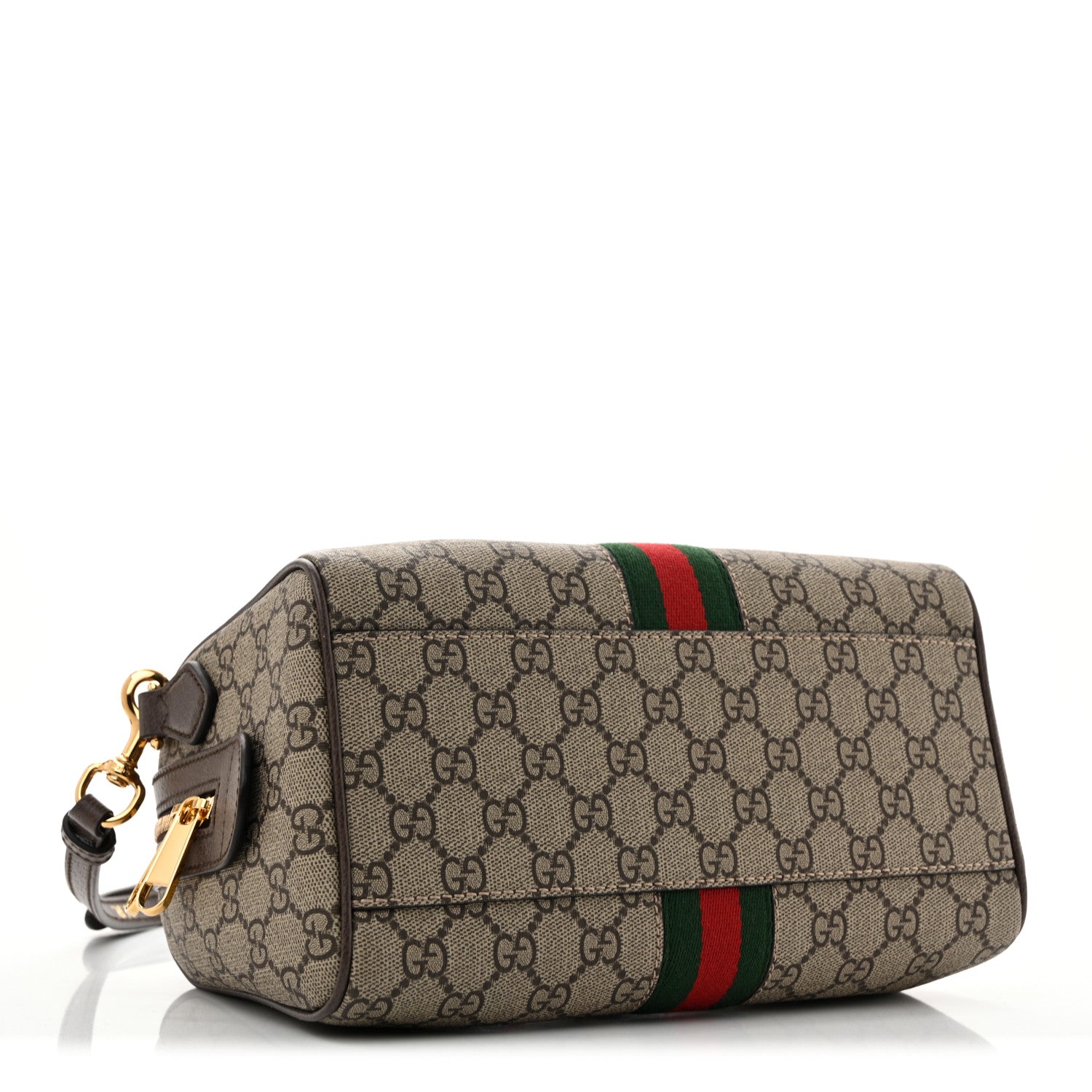 GG Supreme Monogram Web Small Ophidia Top Handle Bag  Beige Ebony