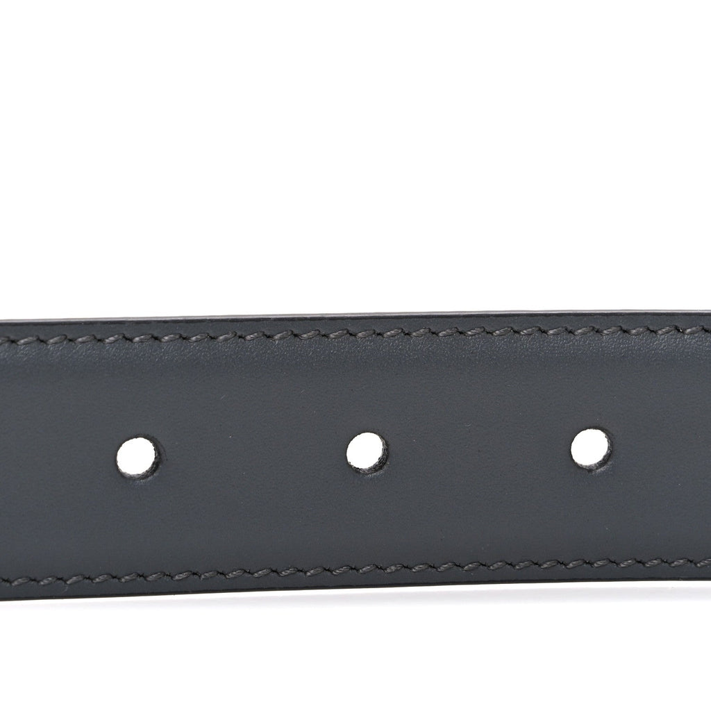 Selleria Calfskin GG Supreme Monogram Reversible Belt 90 36 Graphite Grey Black