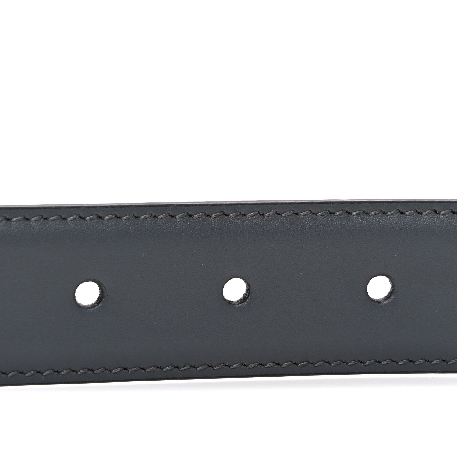 Selleria Calfskin GG Supreme Monogram Reversible Belt 90 36 Graphite Grey Black