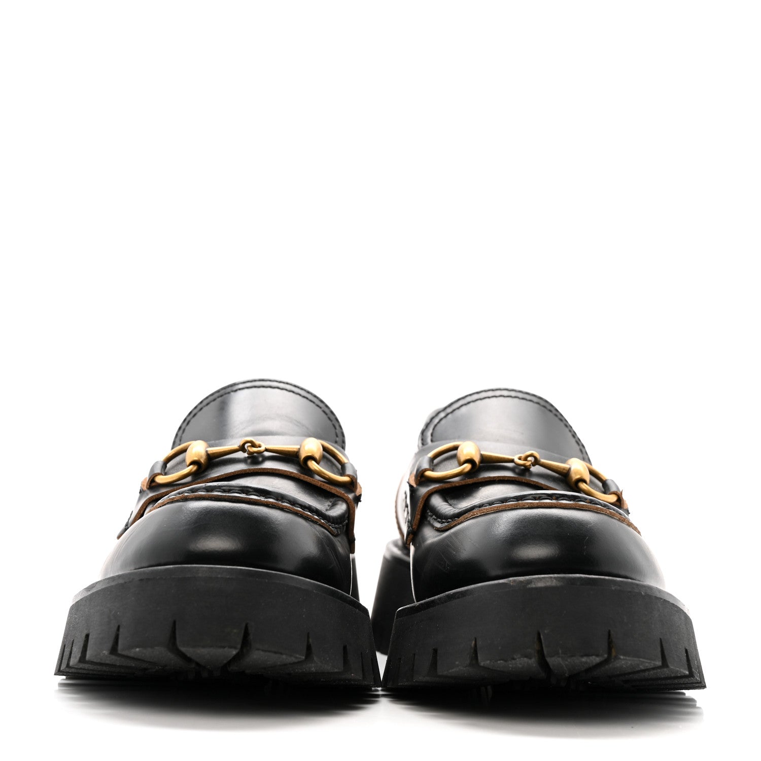 Cordovan Lux Womens Harald Horsebit 25mm Platform Loafers 40 Black 37.5 Black