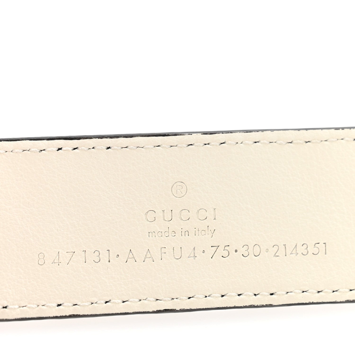 Guccissima Double G Reversible Belt 75 30 Black White