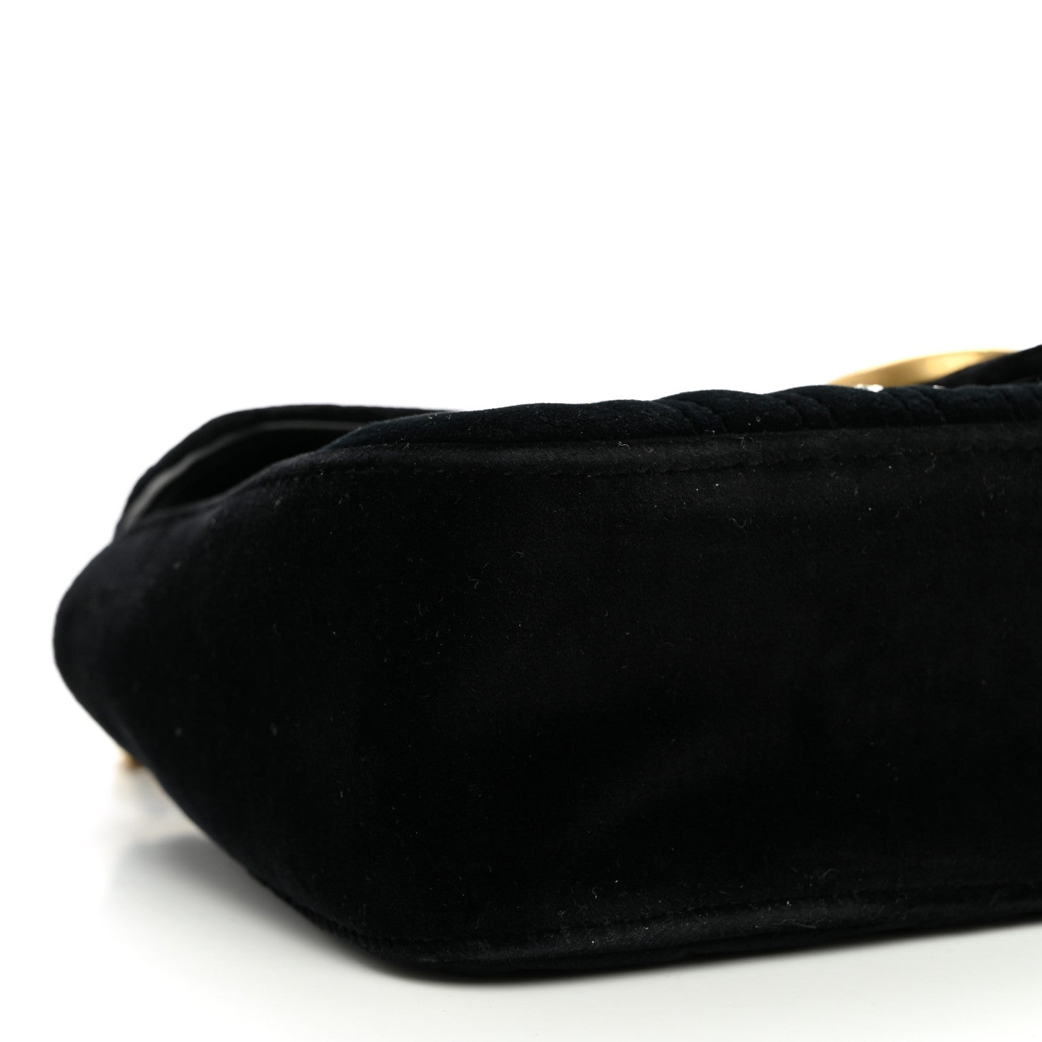 Velvet Matelasse Marquise Crystals Embroidered Small GG Marmont Shoulder Bag Black