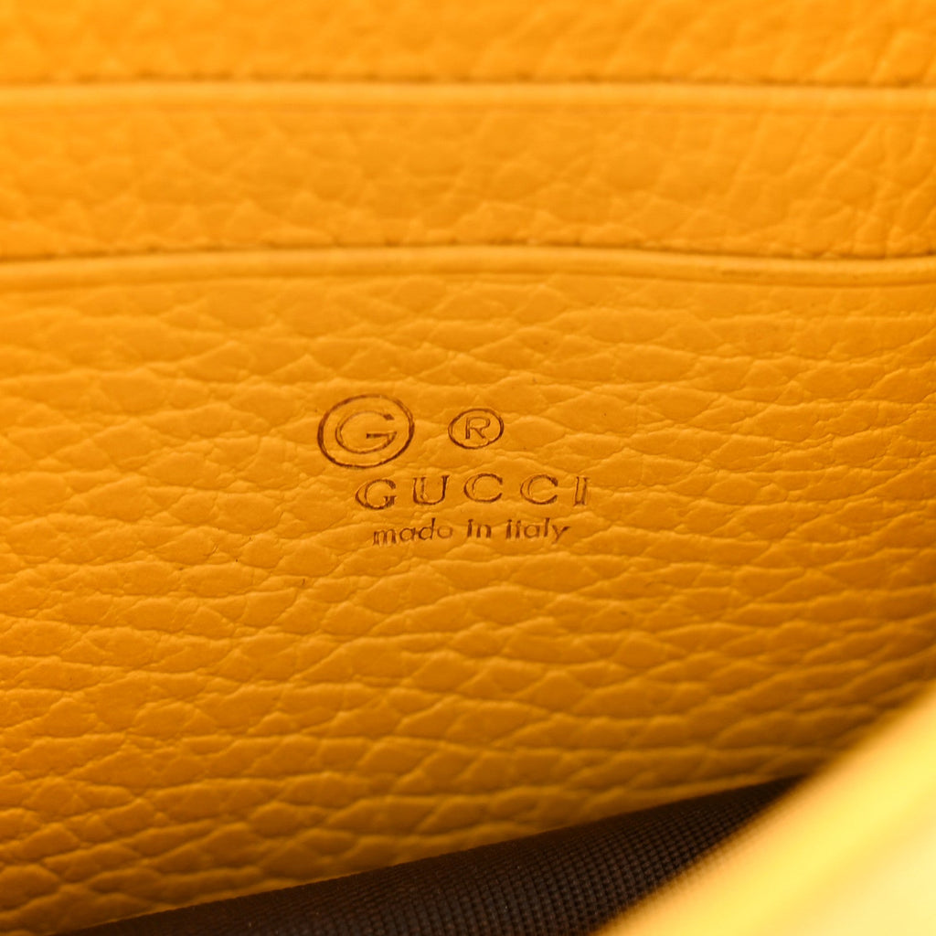 Dollar Calfskin Interlocking G Chain Wallet New Buttercup