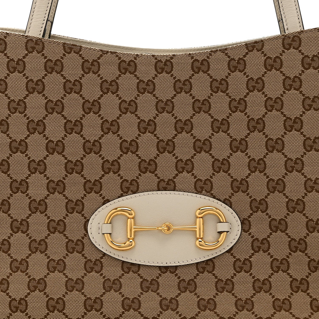 Monogram New Sakai Calfskin Lux Horsebit 1955 Tote Beige Ebony Mystic White