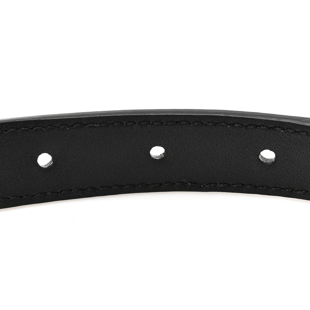 GG Supreme Monogram Matte Plutone Calfskin Double G 20mm Belt 75 30 Beige Ebony New Acero