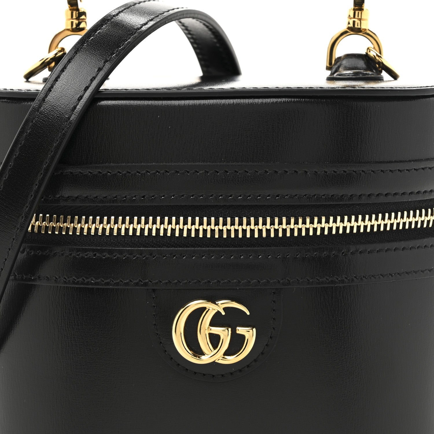Calfskin Mini Bamboo Top Handle Shoulder Bag Black