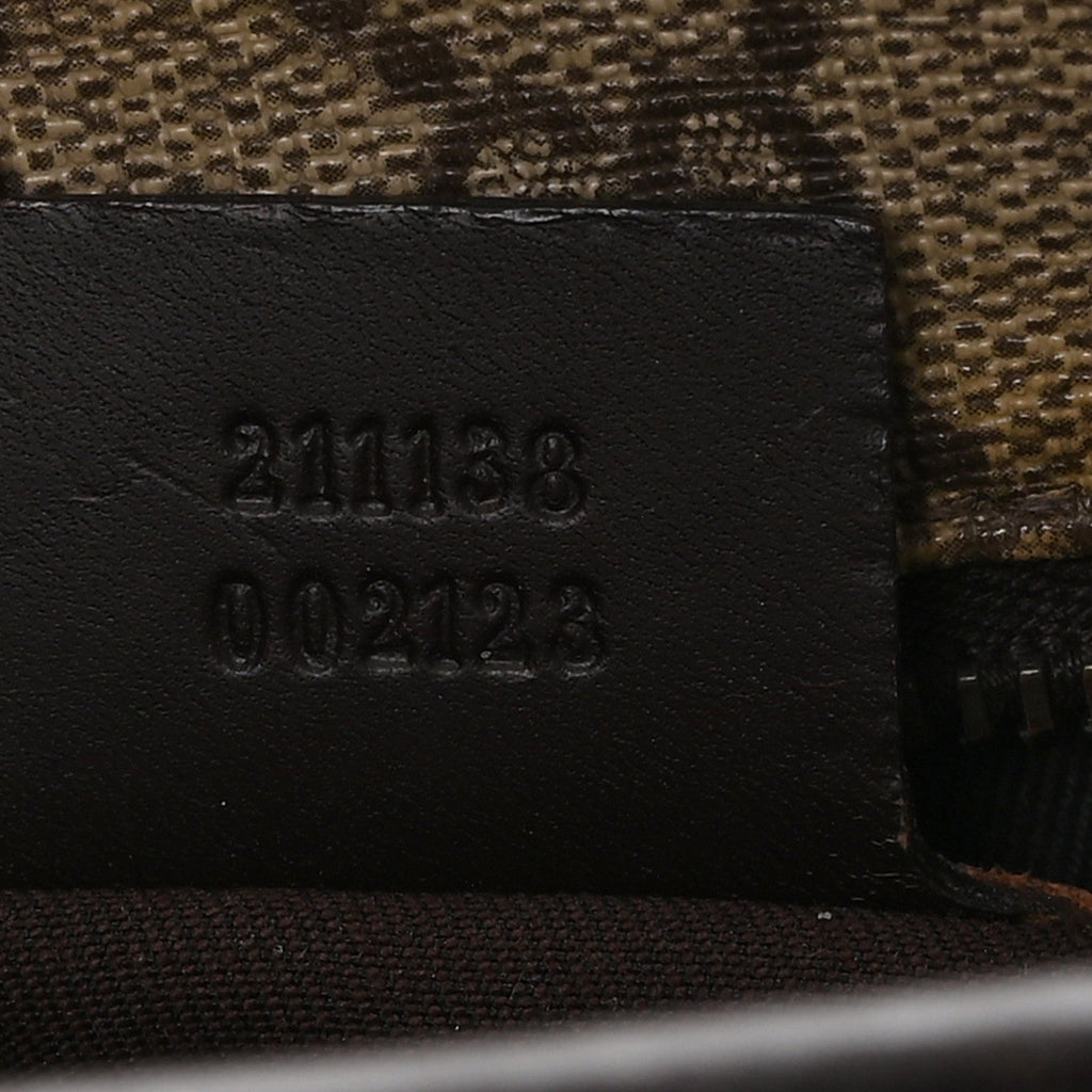 GG Supreme Monogram Small Joy Tote Dark Brown