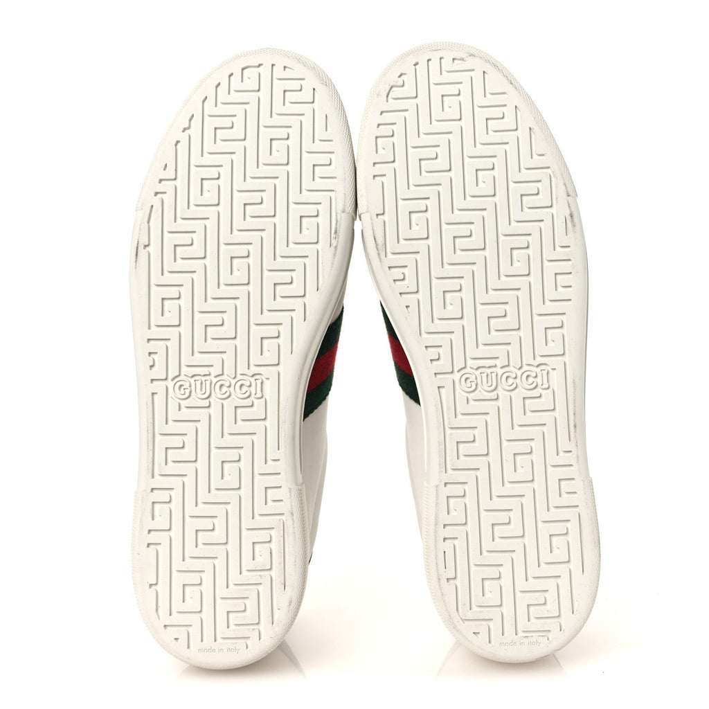 Ultralight Plume Calfskin Web Womens Ace Platform Sneakers 41 White