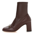 Nappa Horsebit Ankle Boots 38 New Chocolate