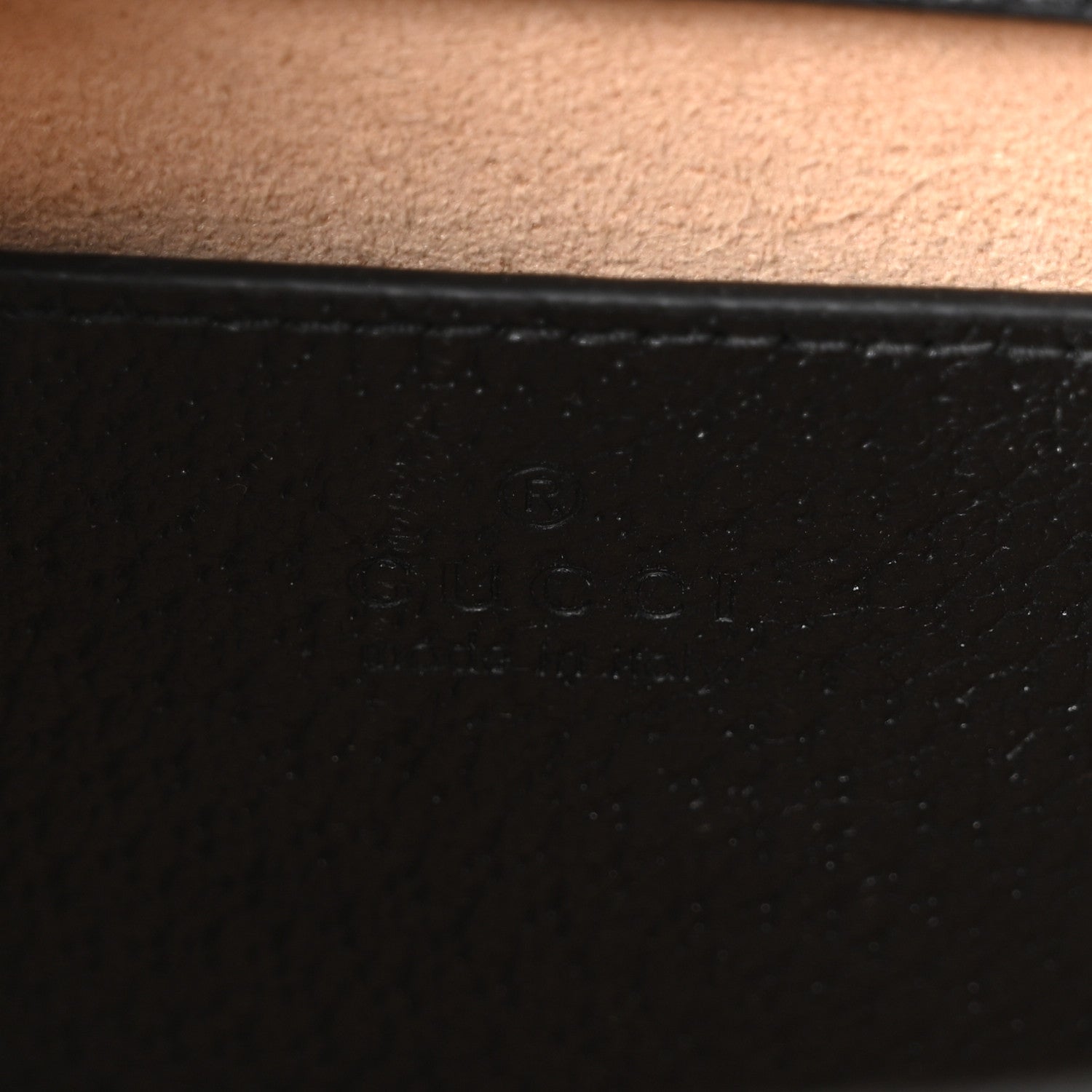 Textured Dollar Calfskin Web Mini Diana Tote Bag Black Dusty Grey