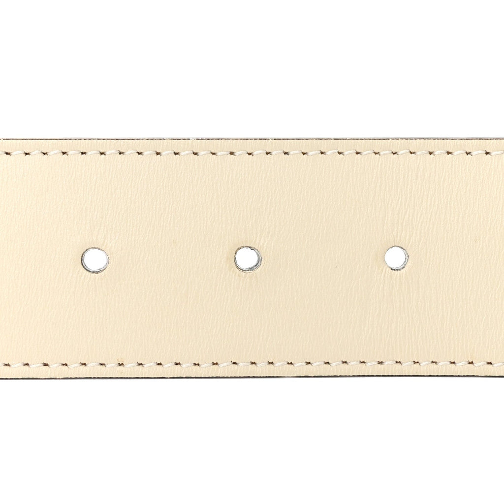 Calfskin Double G 40mm Belt 80 32 Mystic White