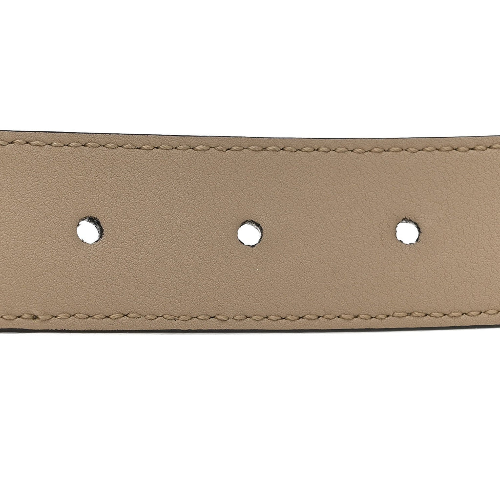 GG Supreme Monogram Matte Plutone Calfskin Double G 40mm Belt 75 30 Beige Mystic White Oatmeal