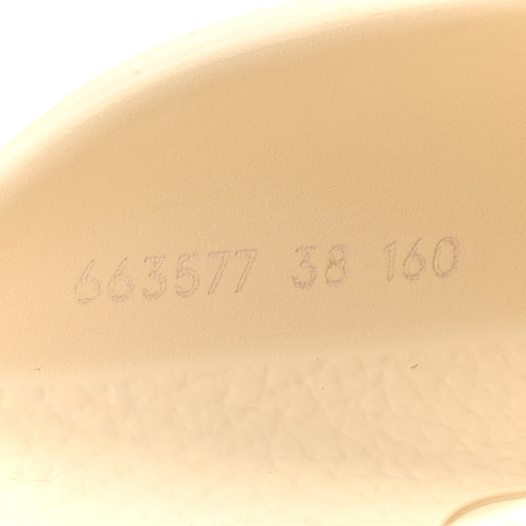 Rubber Monogram GG Go Through Platform Slide Clogs 38 Mystic White