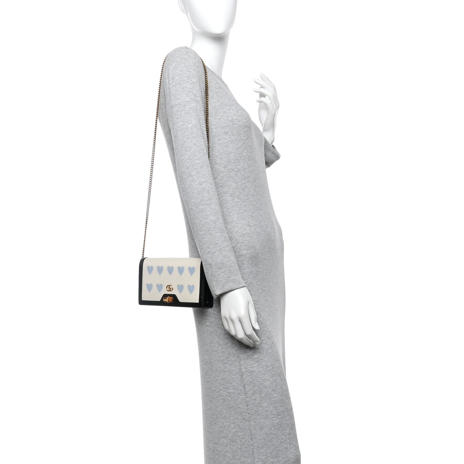 Calfskin Lovelight Mini Diana Chain Bag Mystic White Paradise Cloude