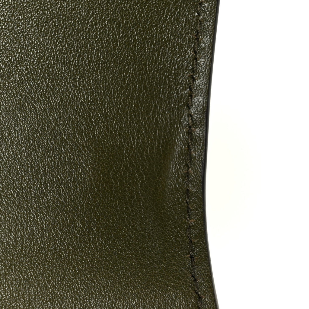 Shiny Polished Calfskin Medium Bamboo Luscious Green