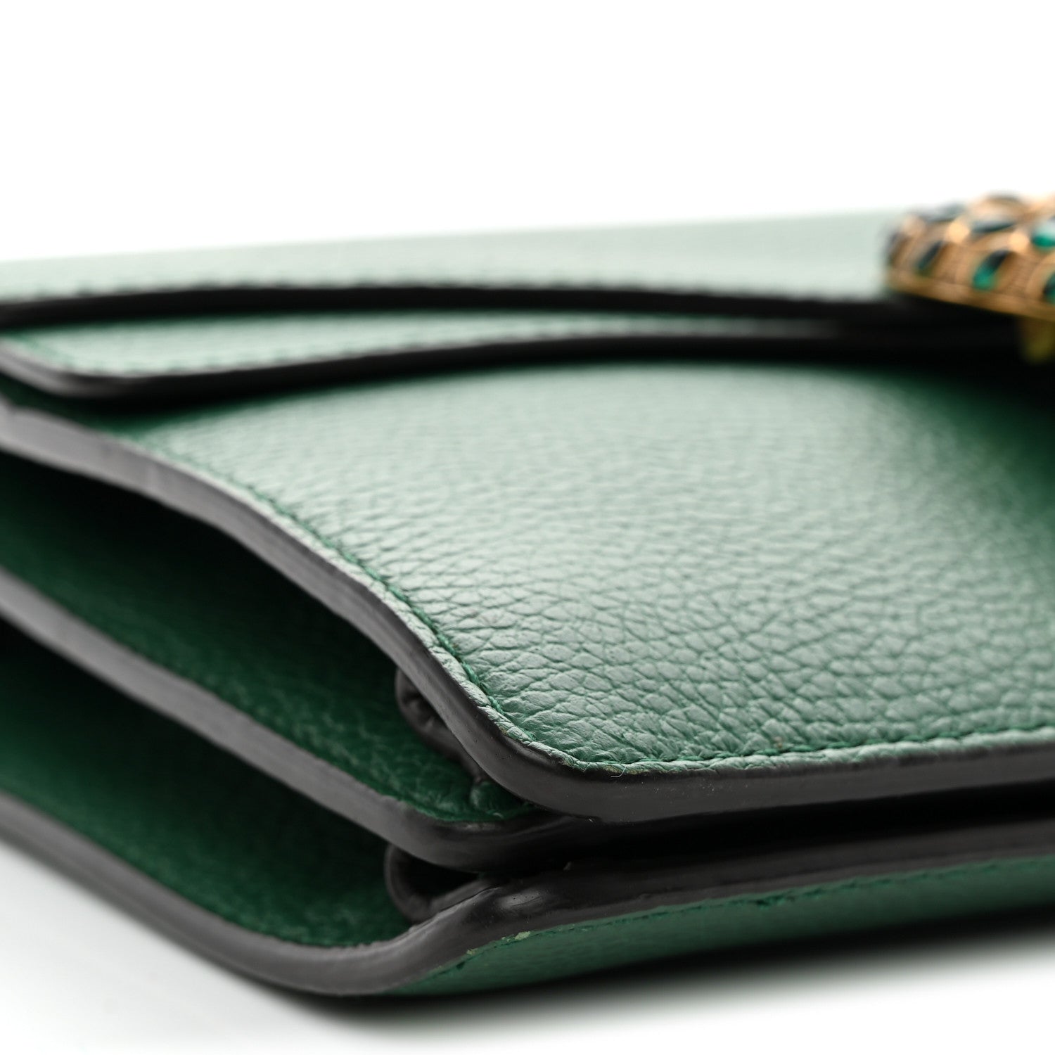 Pebbled Calfskin Small Dionysus Shoulder Bag Emerald
