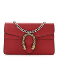 Dollar Calfskin Swarovski Crystal Small Dionysus Shoulder Bag Hibiscus Red
